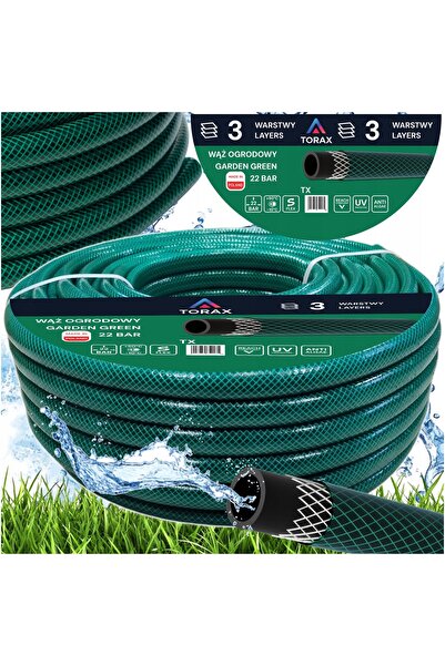 NO BRAND Furtun de grădină 3 straturi 25 bari 3/4 " 20m pentru apă flexibil p...