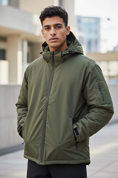 smartjest F12. Men's Coat, High-Quality with Zipper and Hood