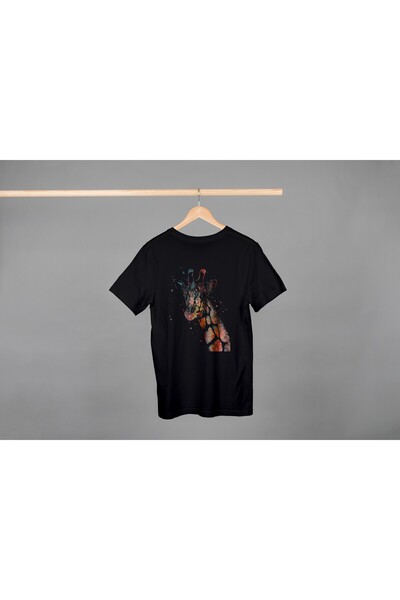 Noname Tricou Unisex Bumbac Premium Casual " Tapet girafa " Inscriptie