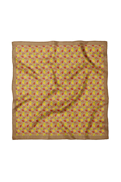 Sultan İpek Floral Patterned Scarf / Bandana 70X70Cm