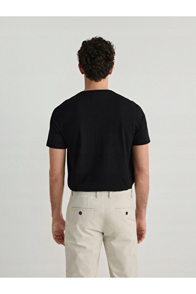 NO BRAND Pantaloni Chino Bej Lungi Drepți Clasici Neted Cu Buzunare 30