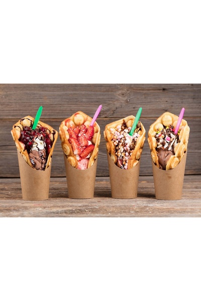 NO BRAND Aparat antiaderent pentru waffle-uri tip bubble, pentru waffle-uri r...