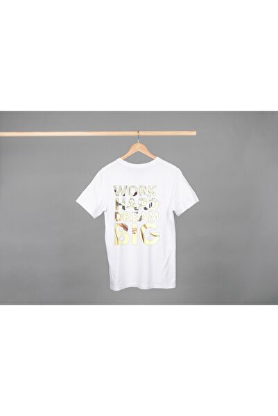 Noname Tricou Unisex Bumbac Premium Casual " Munceste din greu! " Inscriptie