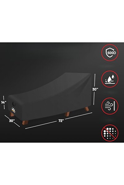NO BRAND Husă de protecție impermeabilă pentru șezlong de grădină, tip prelat...