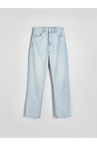 NO BRAND Pantaloni blugi din bumbac, drepți, clasici, 44