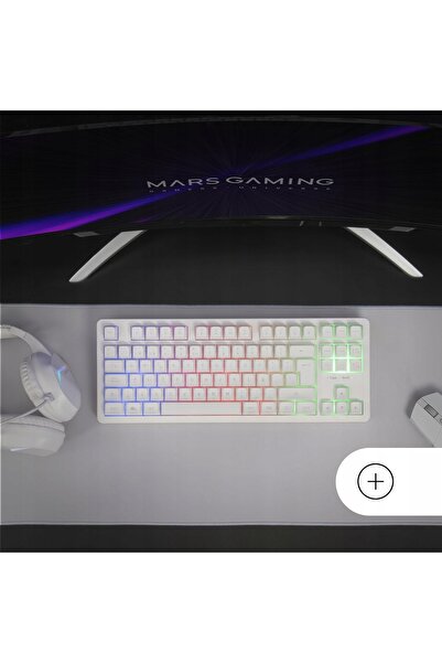 NO BRAND Mars Gaming Mk023W Tastatură cu fir Gaming LED RGB Albă Gaming