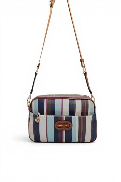 Silver Polo Mix - Taba Plaid Women's Crossbody Bag Sp1267
