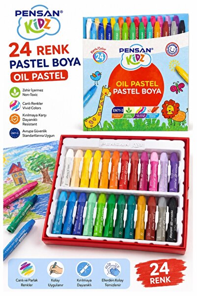 Artlantis Pastel Boya 24 Renk 1 Paket Pensan Pastel Boya 24 lü Karton Kutulu ...