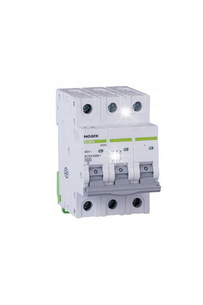 NOARK ELECTRIC Disjunctor 6 Ka, C, 20A, 3P, Ex9Bn 3P C20 Noark 100144
