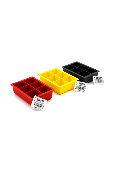 Livenda 6-Compartment Square Ice Tray - Silicone - Colorful