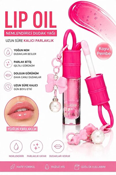 NUNUKO Anahtarlıklı Çilekli Lip Oil Dudak Parlatıcısı - Çilekli Nemlendirici ...