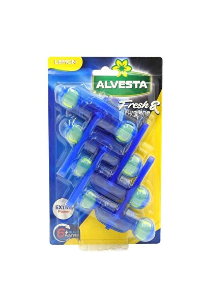 Alvesta Αποσμητικό Τουαλέτας, Αλβέστα, Ταμπλέτες 4 x 55 γρ. Χρώμα Λεμόνι