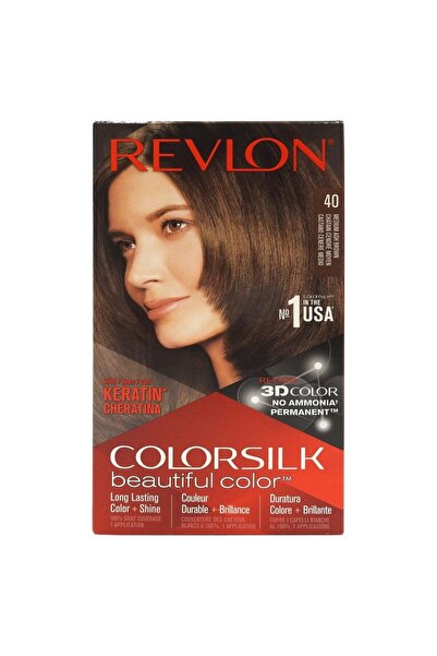 Revlon Vopsea pentru Par, Color Silk, 40 Medium Ash Brown