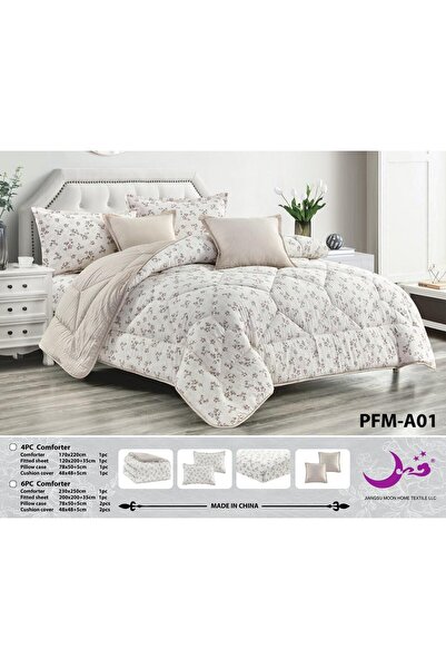 Moon Double Microfiber Summer Reversible Quilt - Stylish Trellis Design & Sof...