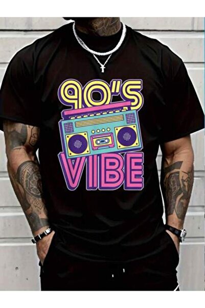 9TAY 100% Cotton 90's Vibe Retro 1990s 90s Style Party Outfit Men Women Short...