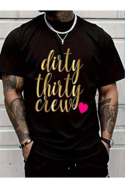 799 100% Cotton 30th Birthday Dirty Thirty Crew 30 Pink Heart BFF T-Shirt Men...
