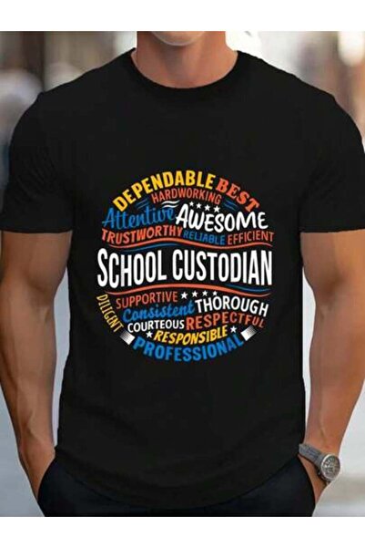 799 100% Cotton School Custodian Shirts Funny Appreciation Gift T-Shirt Women...