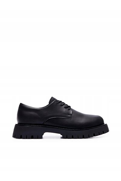NO BRAND Ghete Negre Piele Ecosanităție Clasice Slip-On Cu Șireturi Netede 40