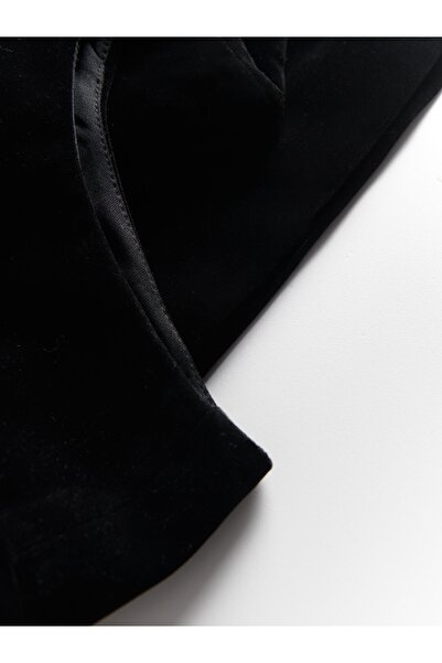 NO BRAND Rochie clasică, fără mâneci, uni, din catifea neagră, mărimea XS min...