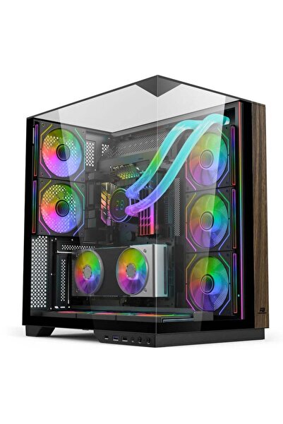 Power Boost PowerBoost ECLIPSE 8*ARGB Fan Triple Temperli Cam Type-C Ahşap Mi...