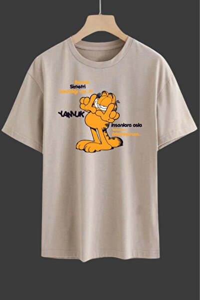 H&GHAMLEGİYİM Unisex Garfield Funny Texts Series-2 T-shirt