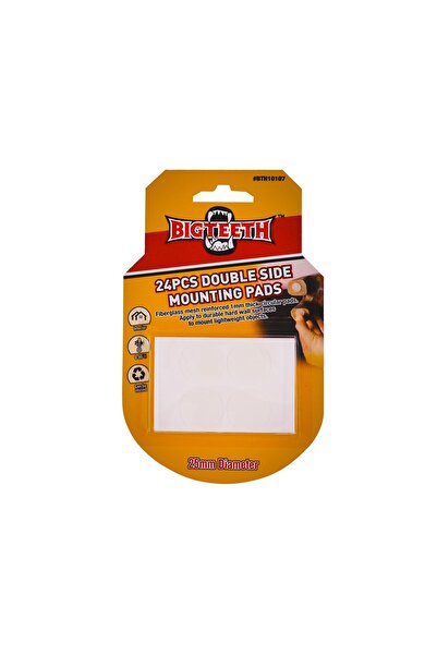 BIG TEETH 24PCS Double Side Mounting Pads Circles -25mm Diameter