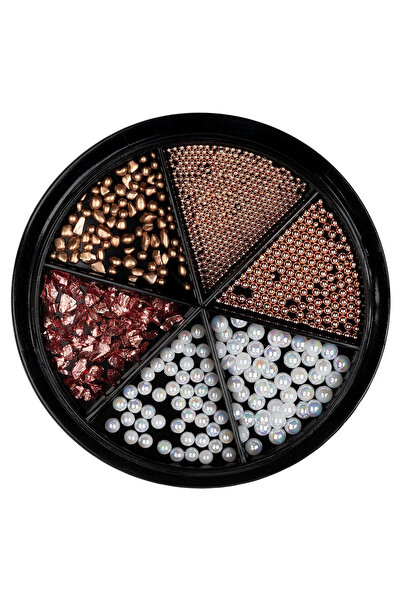 LUXORISE Strass pentru unghii LUXORISE, Alb Regal și Roz - 6 modele