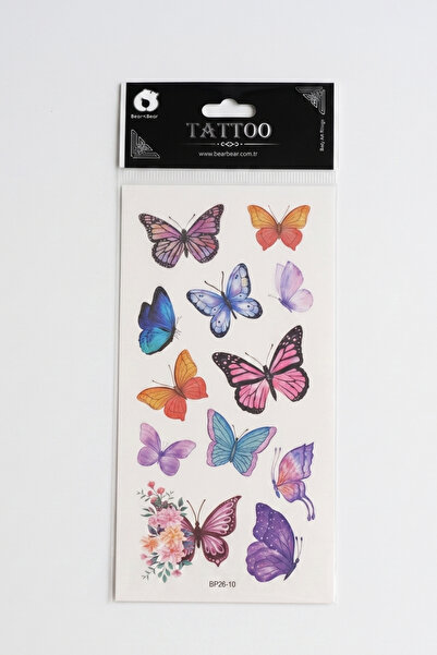 Le Mabelle Multi-Colored Butterfly Themed Girl's Tattoo