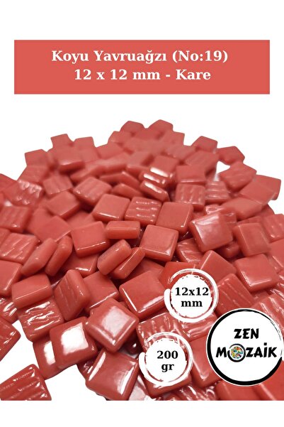 Zen Mozaik Sanatsal Mozaik Çalışmalarınız Için 12X12 Mm - Kare Cam Mozaik Taşı