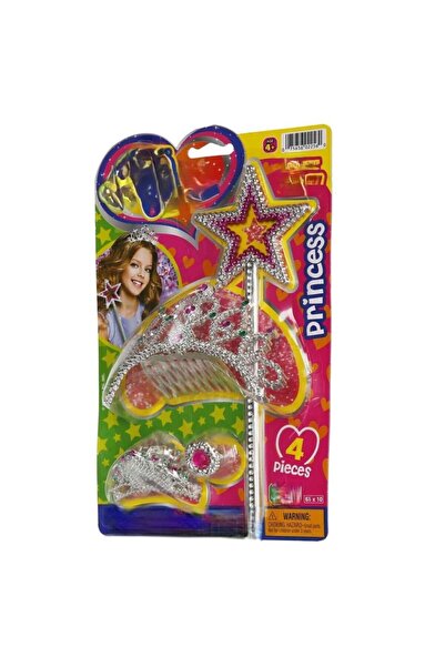 ASTRALTECH S01002256 Kokoş Set Crown/Scepter with Glitter 4 Pieces