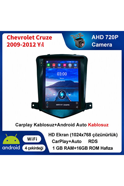 CONION Chevrolet Cruze 2009-2012 Yıl uyumlu 1GB Ram 16GB Rom Hafıza Android K...