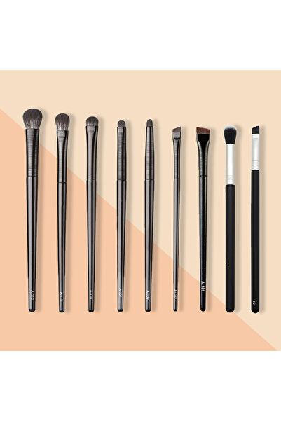 Choice 9pcs Natural Eye Makeup Brushes Set Eyeshadow Brush Eyebrow Contour Ey...