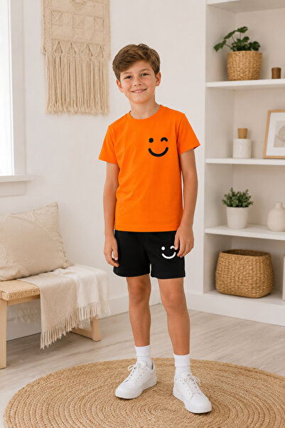 SAINT YUX Emoji Printed Top and Bottom Kids Set