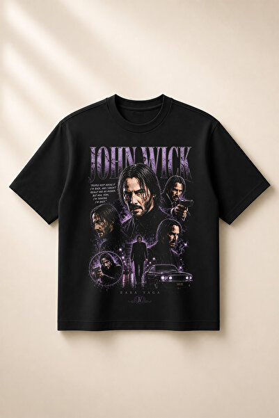 SVART WEAR John Wick majica sa širokim krojem i printom, unisex, 100% pamuk (...