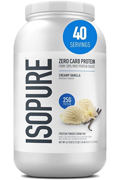 Isopure Zero Carb 100% Pure Whey Isolate Protein Powder, Gluten Free, with Vi...