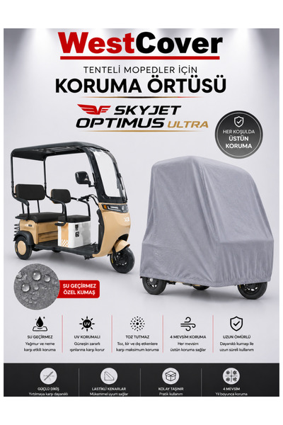 WestCover Skyjet Optimus Ultra 3-Wheel Electric Moped Compatible Waterproof |...