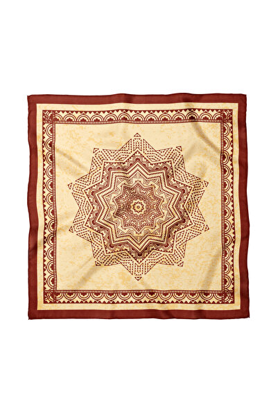 Sultan İpek Artistic Patterned Scarf / Bandana 70X70Cm