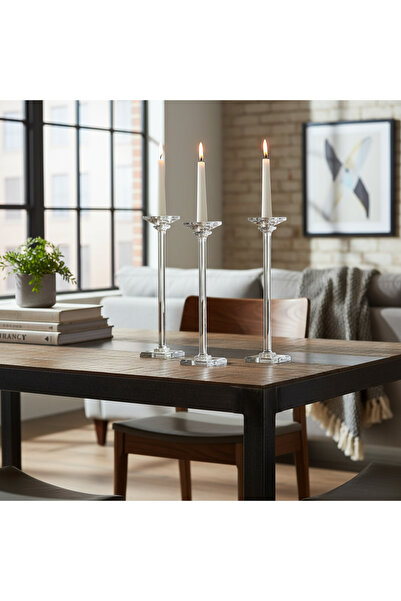 OEM Tall glass candlestick "Perfect L" 50cm