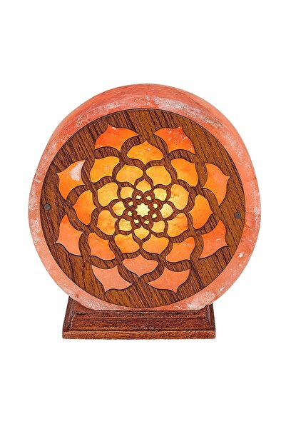 Rabalux Lampă de sare decorativă Mandali pentru living și dormitor portocalie...