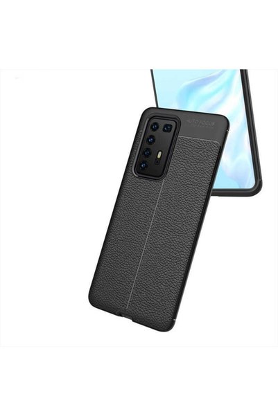 Ummeslem غطاء حماية فائق من السيليكون ذو مظهر جلدي متوافق مع هاتف Huawei P40 Pro