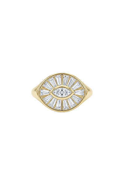 Charmist Steel Soleil Eye Ring Gold