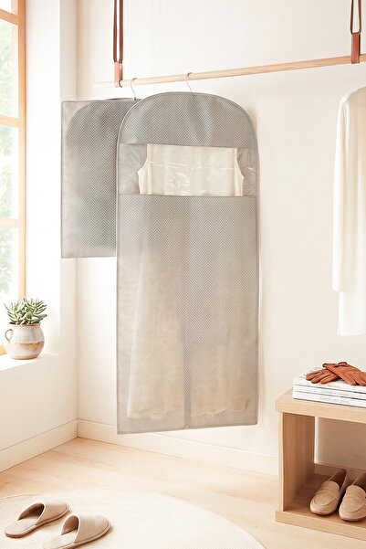Ocean Home Textile Gray Herringbone Dress Cover Suit Cover Garment Transport ...