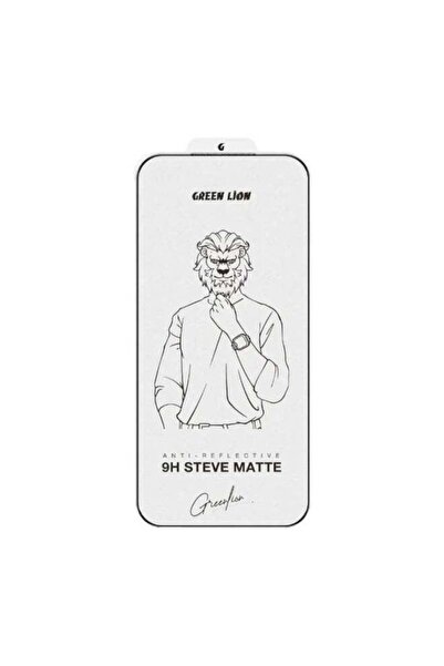 Green Lion 9H Steve Matte Strong Full Glass Protector for iPhone 17 Pro Max, ...