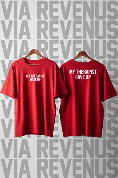 Vordevia Tricou unisex din bumbac 100%, cu imprimeu „Terapeutul meu a renunța...