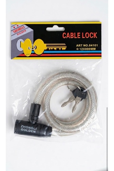Golden 12 ml 80 cm boyunda zhonglı marka bisiklet kilidi