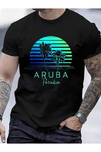 4Car تي شيرت تذكاري من القطن بنسبة 100% من Aruba Beach Vibes للرجال والنساء، ...