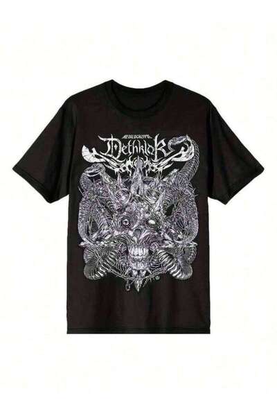 4CR قميص ديثكلوك الرسمي بتصميم جرافيكي للرجال والنساء - تي شيرت ثقيل الوزن 22...