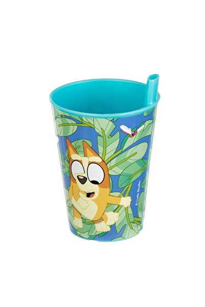 OEM Pahar copii, model Bluey, pai, albastru, 260ml – băut ușor și sigur pentr...