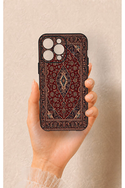 Vip Case iPhone 14 Pro Max Uyumlu Acem Halı Desenli Silikon Kılıf