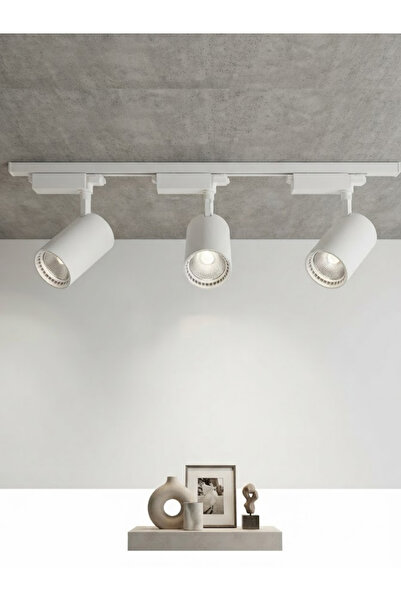 LED PROJEM RAY SPOT 3LÜ SET BEYAZ KASA BEYAZ IŞIK
